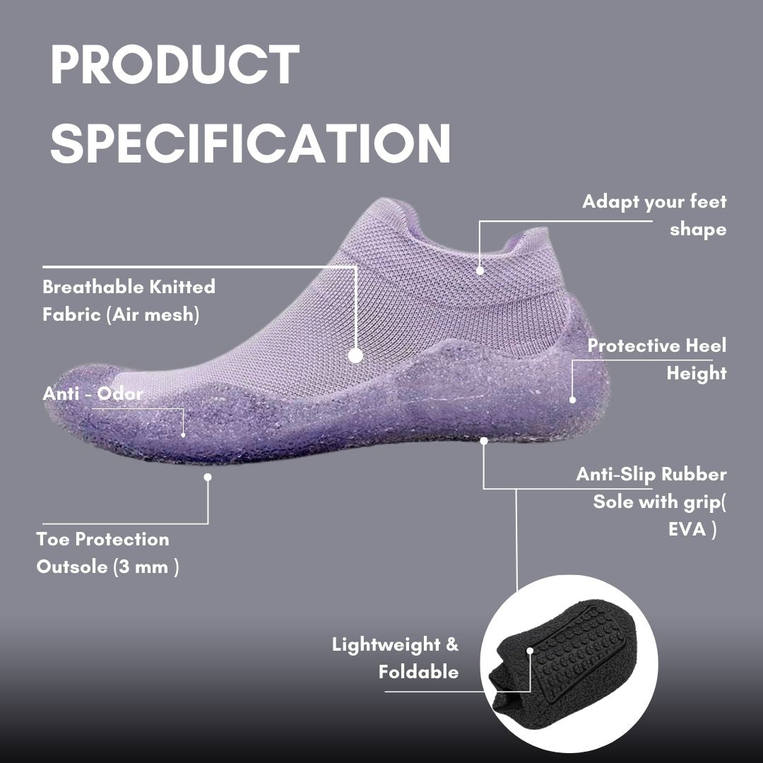 Barefoot Sock Shoes High Elastic Ankle | Unisex | 1 Pair | Air Light