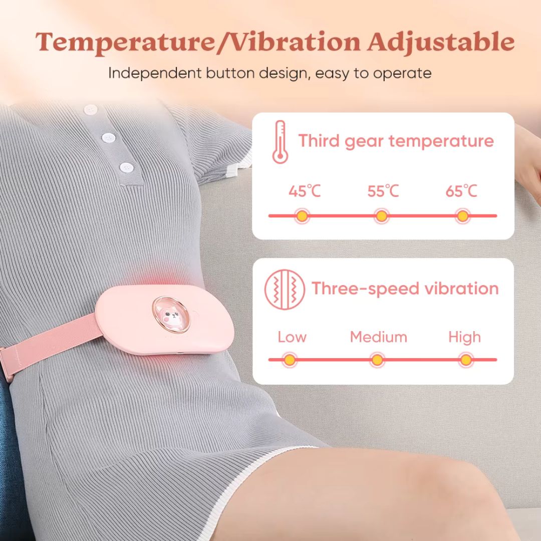 Kitty Period Cramp Heating Belt 3 Massage Modes 1 year Warranty