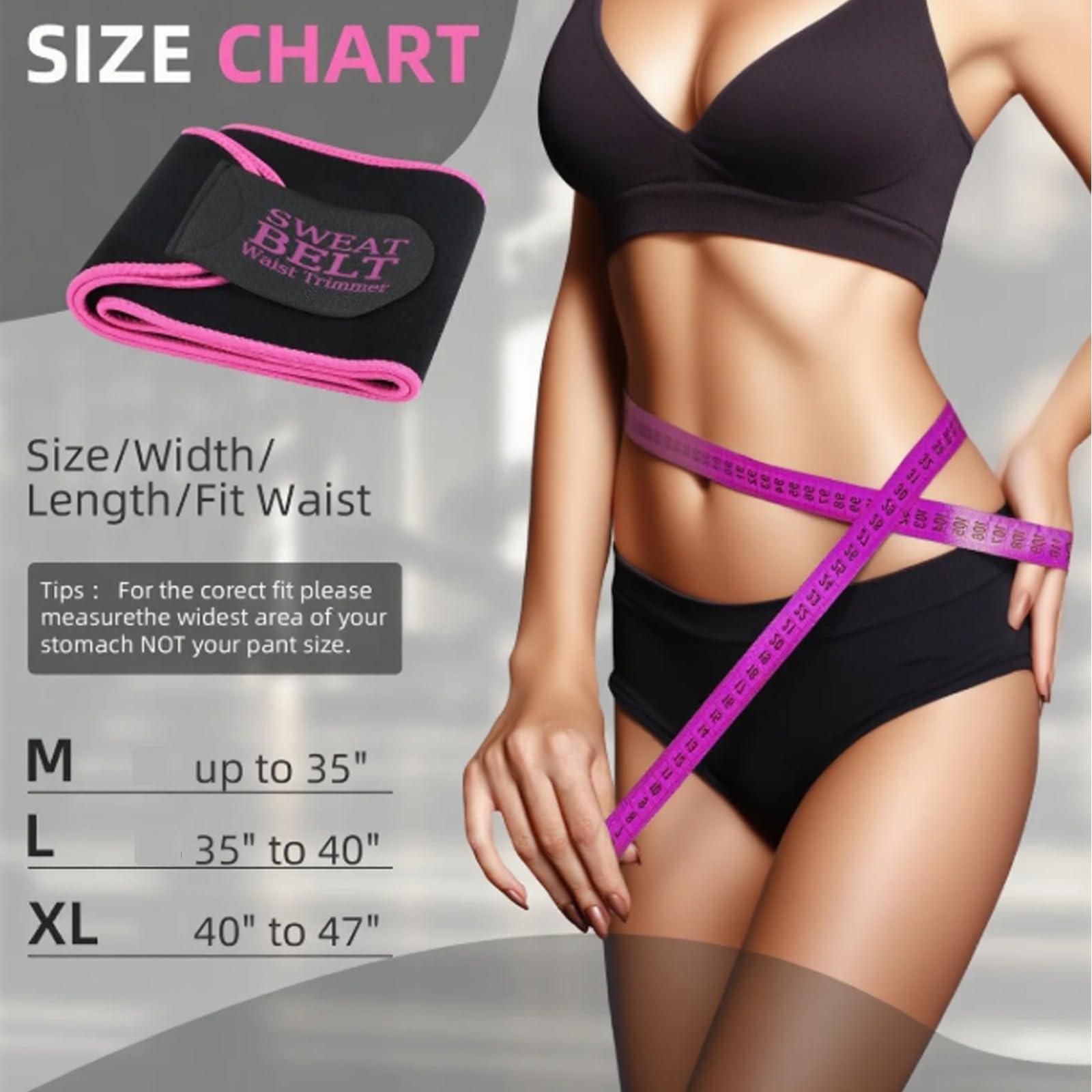 UPYOGAA Sweat Slim Belt for Men & Women | Neoprene Tummy Trimmer Belt for Fat Loss, Stomach Shaping & Workout Support | Adjustable Waist Trainer Sauna Belt for Gym, Yoga & Daily Use