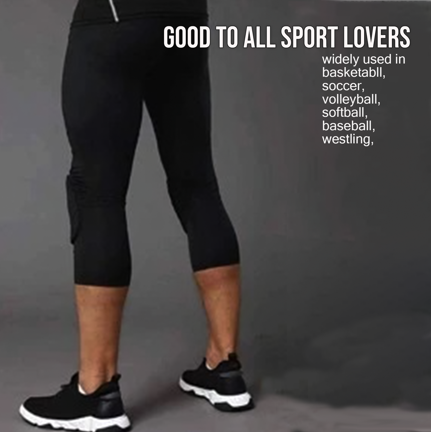 Upyoga Yoga Pants with Knee Pads | 3/4 Compression Leggings Capri Tights