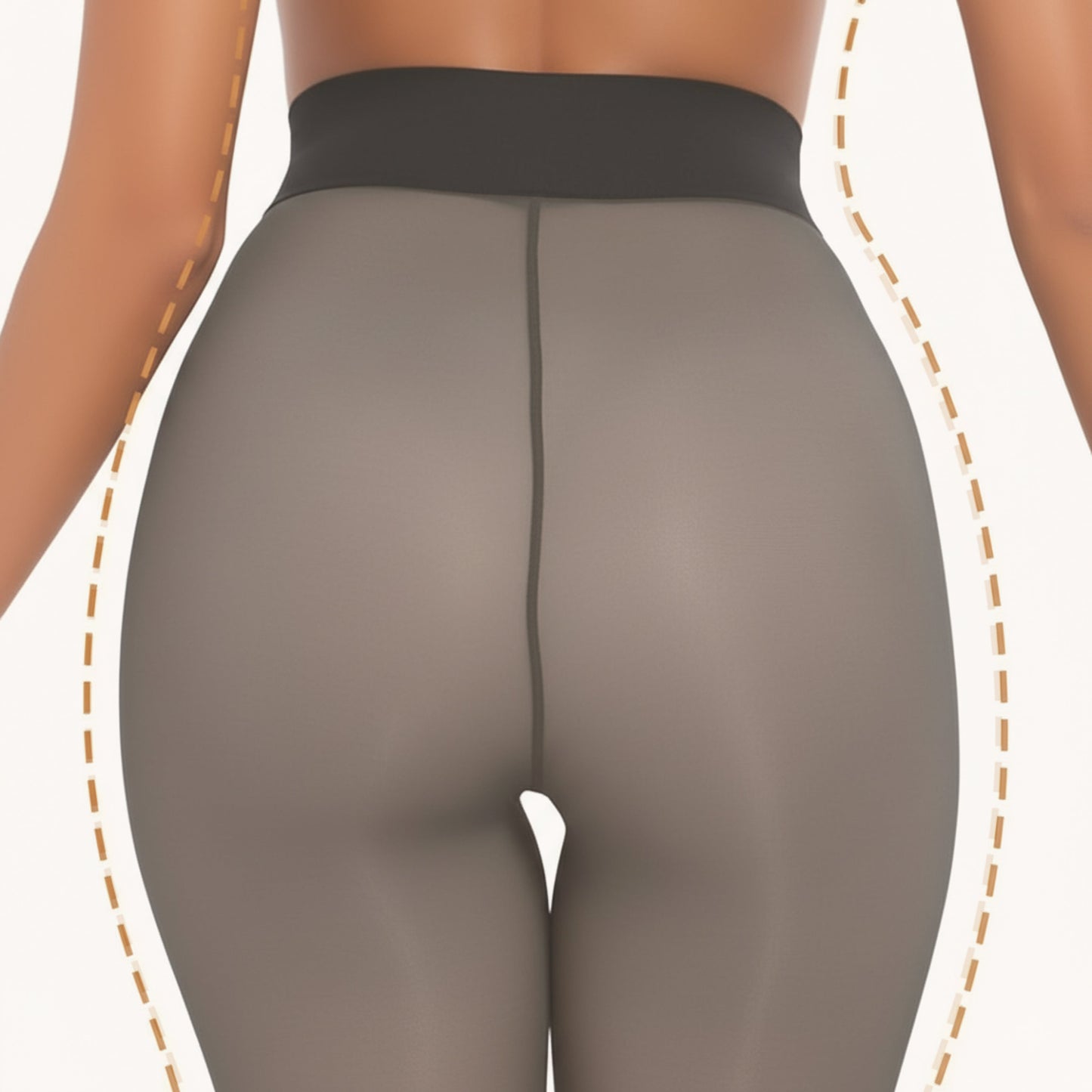UPYOGAA™ FUR-LINED SHEER TRANSLUCENT SINGLE LEGGINGS