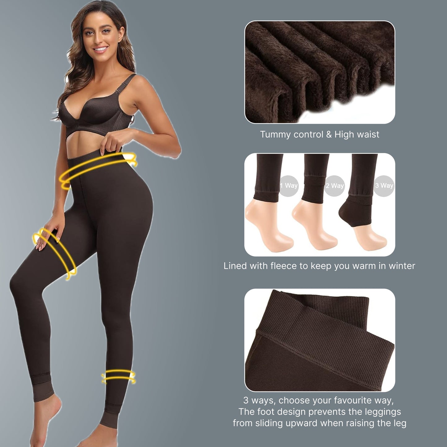 Upyogaa Warm Fur Lined Leggings