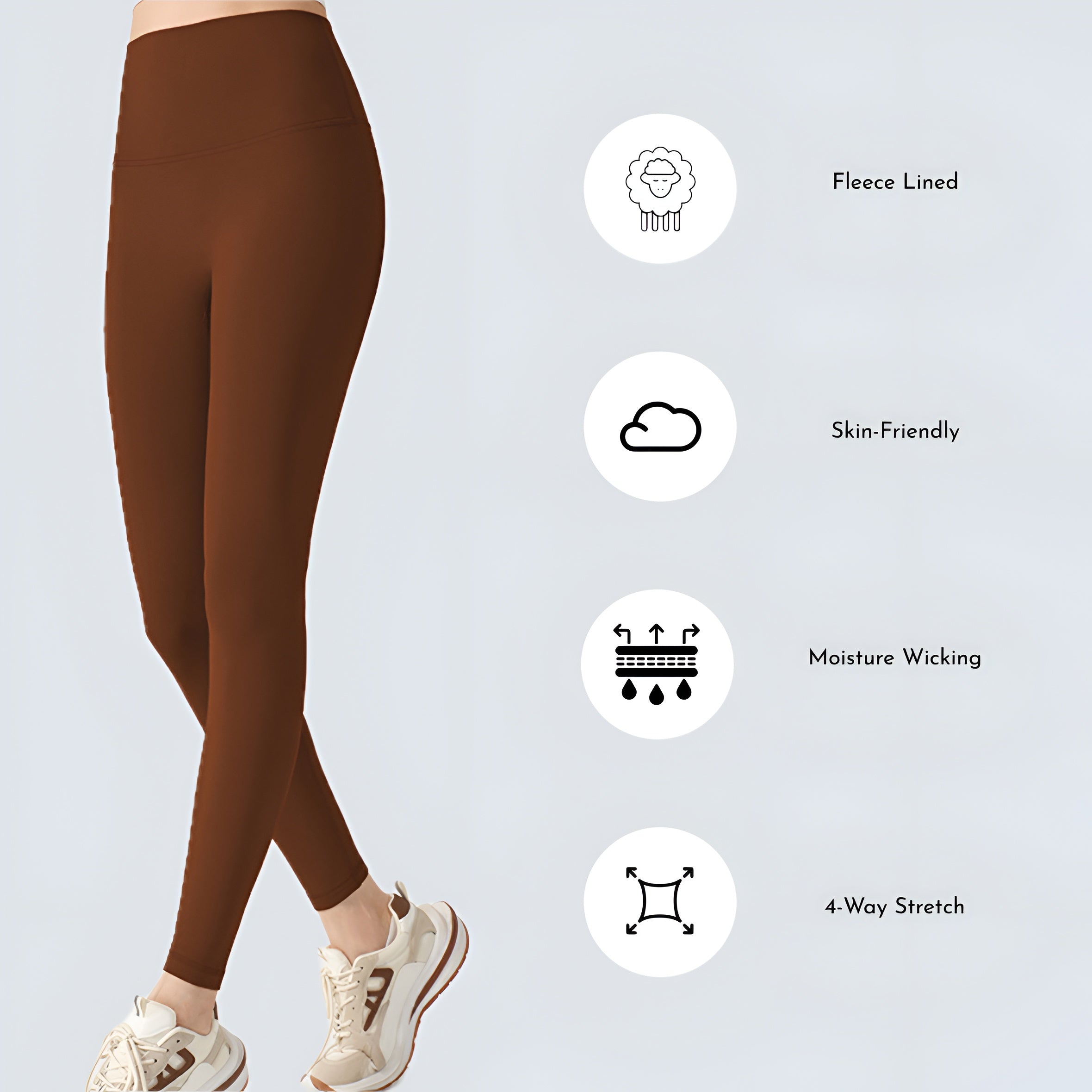 Upyogaa Women Seamless Brushed High Waisted Tights Yoga Pants