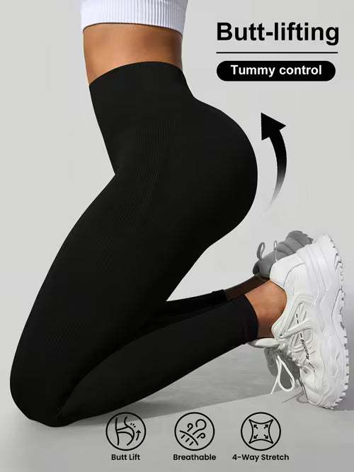 Upyogaa Women Seamless Brushed High Waisted Tight Pants